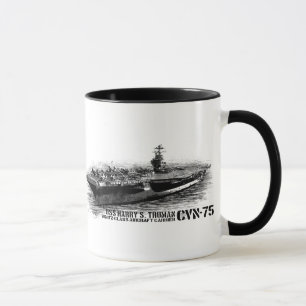 Taza CVN-75 Harry S. Truman 11 oz Ringer Mug