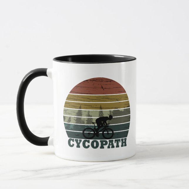 Taza Cycopath divertido diciendo: (Izquierda)