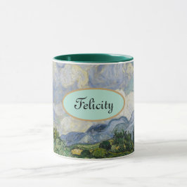 Taza Cypreses personalizados de Vincent van Gogh