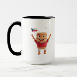 Taza Czech Republic Soccer Mug - Funny Cinnamon Roll