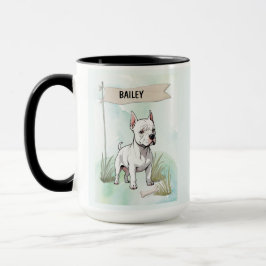 Taza D de Galgo Italiano Acuarela Personalizado