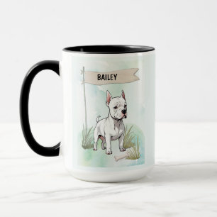 Taza D de Galgo Italiano Acuarela Personalizado