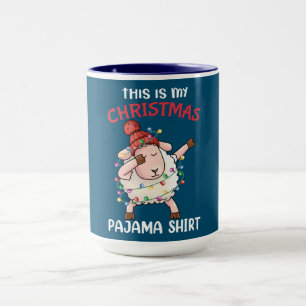 Taza Dabbing Sheep Este Es Mi Navidad Pajama Xmas