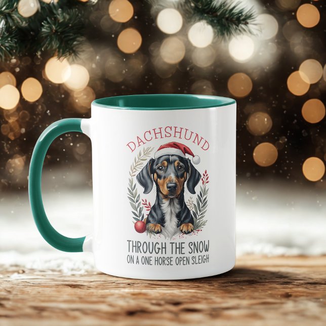Taza Dachshund A Través Del Café De Los Navidades De La (Subido por el creador)