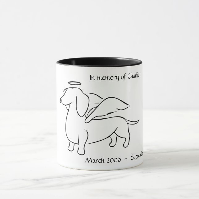 Taza Dachshund Angel Remembrance Mug (Centro)