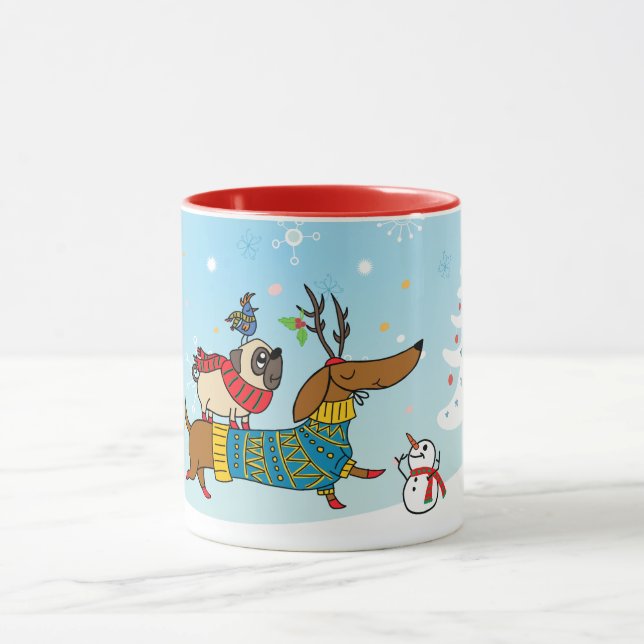 Taza Dachshund, Bomba de feriado de pájaro (Centro)
