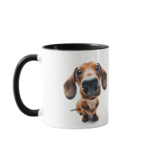 Dachshund cierra Mug con tu nombre