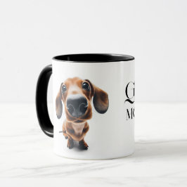 Taza Dachshund cierra Mug con tu nombre