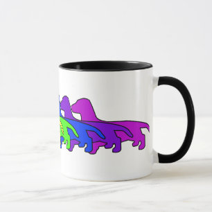 Taza Dachshund del arco iris
