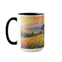 Dachshund Delight Mug, Elegancia Canina Brillante