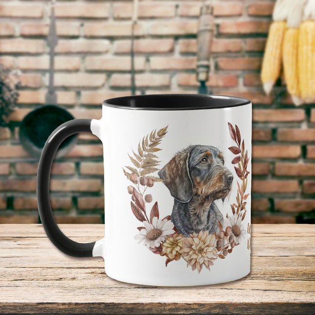 Taza Dachshund Dog Otumn Wreath (Subido por el creador)