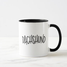 Taza Dachshund Elegante, Impactante, Chic y Minimalista