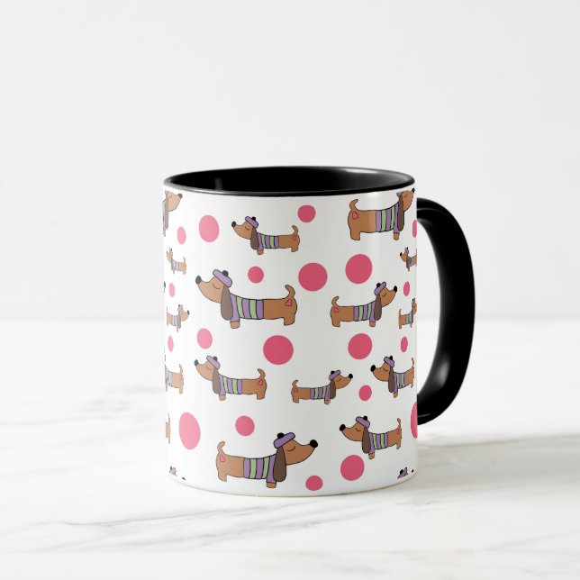 Taza Dachshund en Sweater Mug (Anverso derecho)