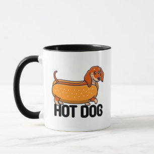 Taza Dachshund Hot Dog Mug