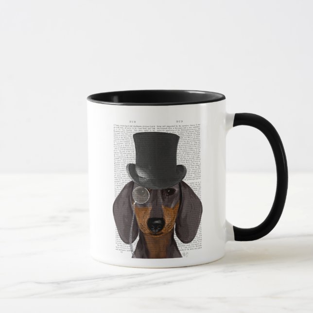 Taza Dachshund, hound formal y Gorra (Derecha)