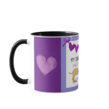 Dachshund Perro Púrpura Corazón gracioso Personali