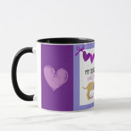 Taza Dachshund Perro Púrpura Corazón gracioso Personali