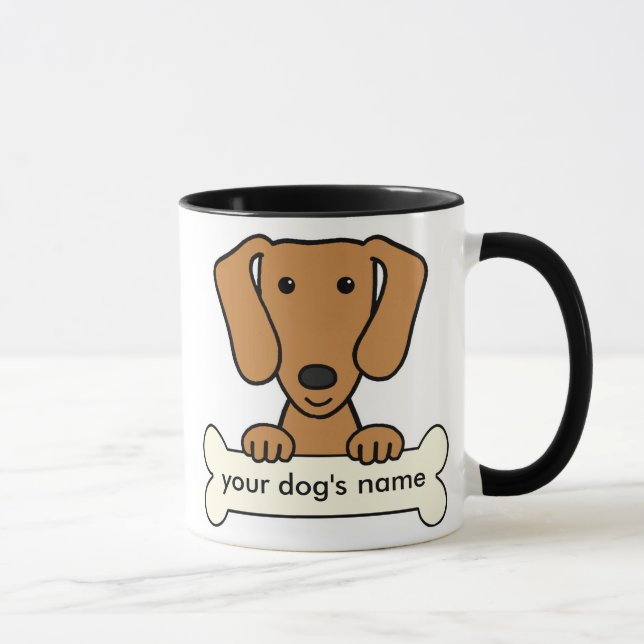 Taza Dachshund personalizado (Derecha)