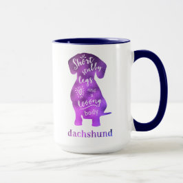 Taza Dachshund - piernas rechonchas cortas y cuerpo