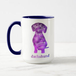 Taza Dachshund - piernas rechonchas cortas y cuerpo