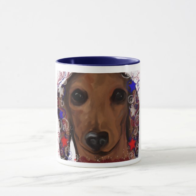 Taza Dachshund Rojo      (Centro)
