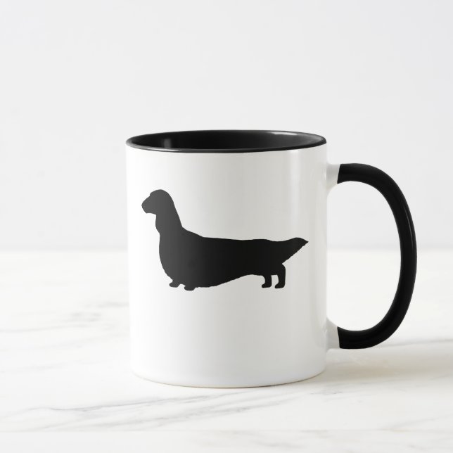 Taza Dachshund Silhouette Wiener Doxie (Derecha)