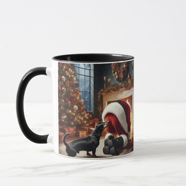 Taza Dachshund y Santa  (Izquierda)