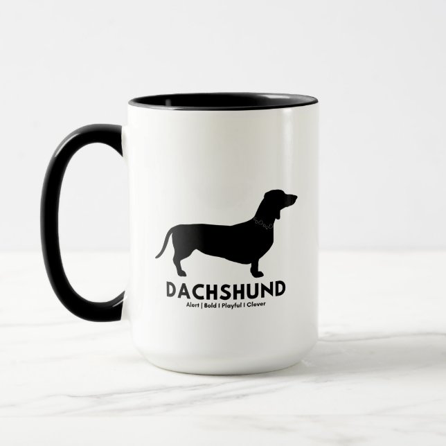 Taza Dachshund Yin Yang Coffee Mug (Izquierda)