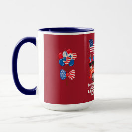 Taza Dachshunds estadounidense patriótico café Mug