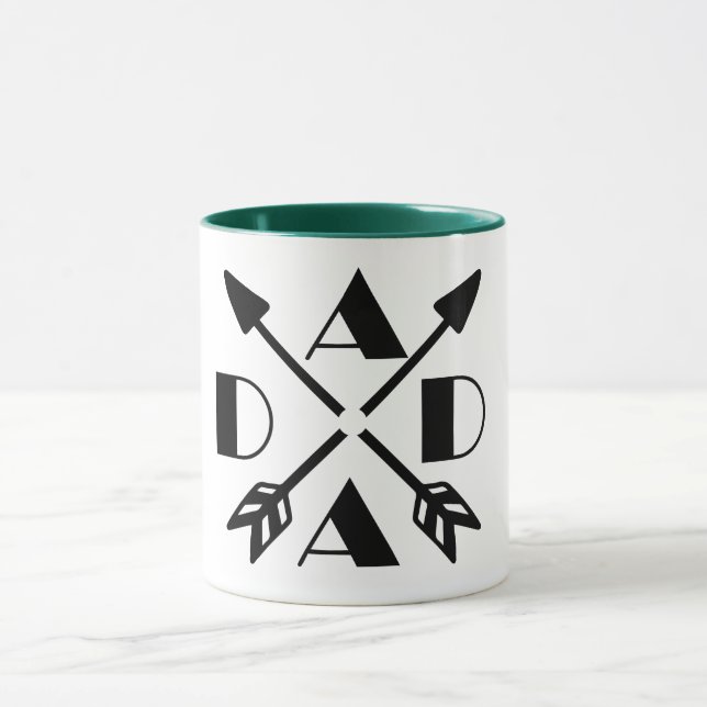 Taza Dad Arrow Mug, café Personalizado de regalo person (Centro)