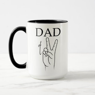 Taza DAD DE DOS, papá de gemelos, papá de tres