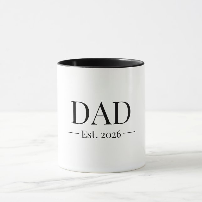 Taza Dad Established 2026 (Centro)