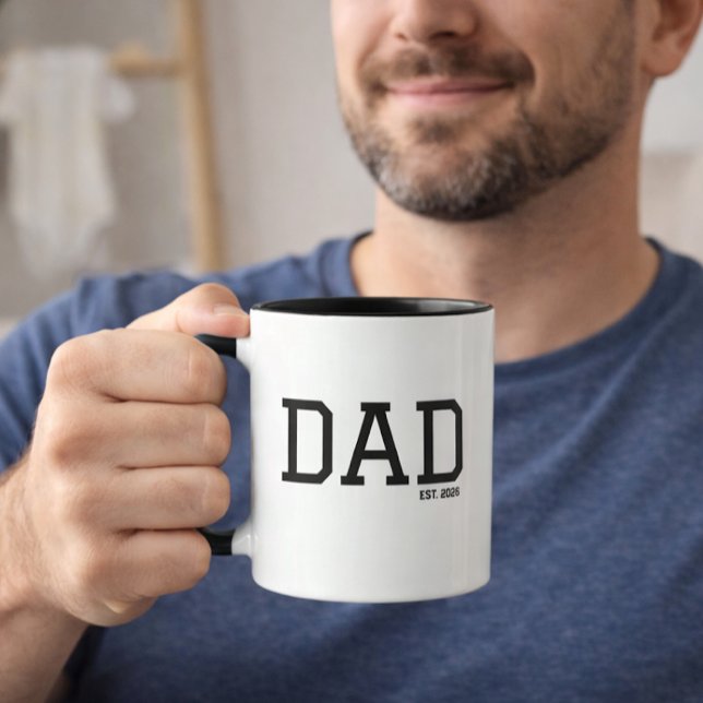 Taza Dad Established Customizable Year Father's Day  (Subido por el creador)