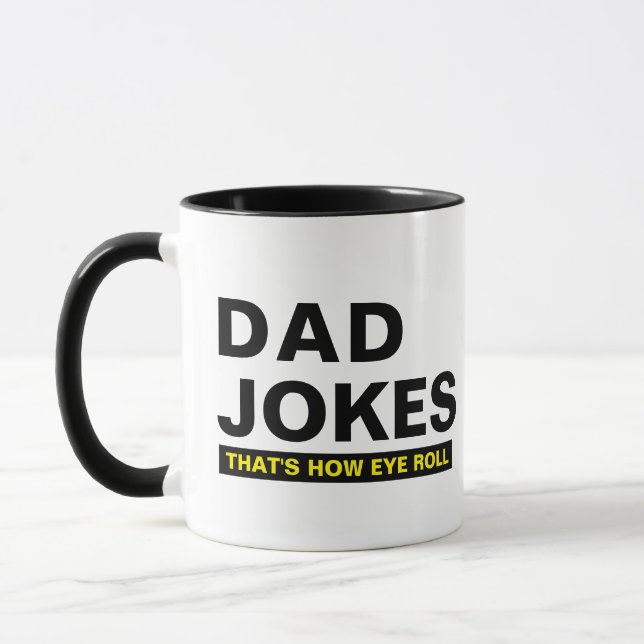 Taza Dad Jokes Mug Funny Slogan Humor Gift (Izquierda)