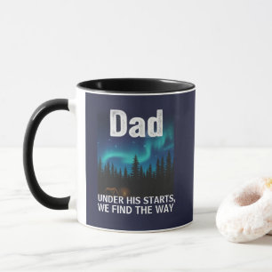 Taza Dad Luces del Norte Camping Personalizable