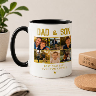 Taza Dad & Son Familia Dorada 6 Fotos