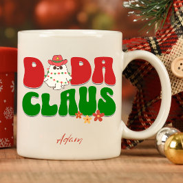 Taza Dada Claus Navidades Papá Nombre Retro Groovy Kawa