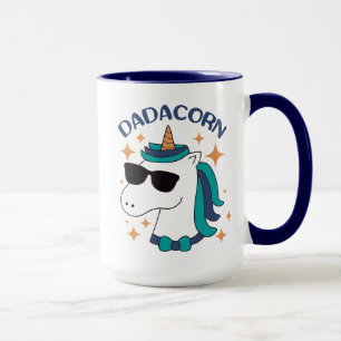 Taza Dadacorn con lentes de sol