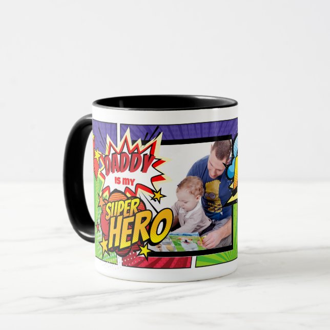 Taza DADDY Es Mi CÓMICA FOTOGRÁFICA Personalizado SUPER (Anverso izquierdo)