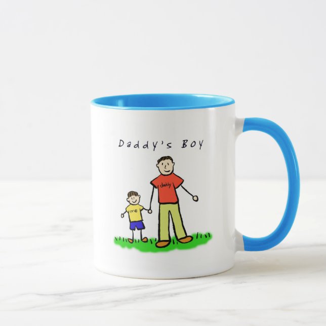 Taza Daddy & Me Mug (Brunette con título) (Derecha)
