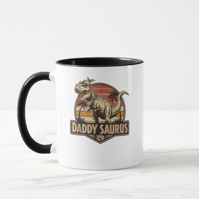 Taza Daddy Saurus T Rex Dinosaur Daddy Saurus (Izquierda)
