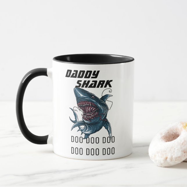 Taza Daddy Shark (Con donut)