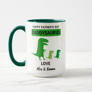Taza Daddysaurus Mug, peluca personalizada del Día del 