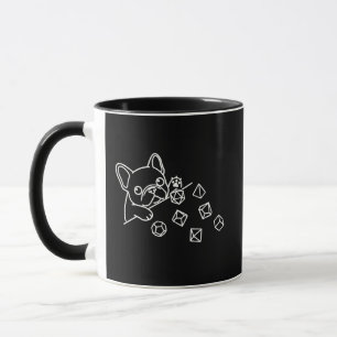Taza Dado de Rol de Mesa de Bulldog Francés Kawaii
