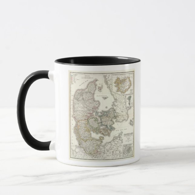 Taza Daenemark, Isla - Dinamarca, Islandia (Izquierda)