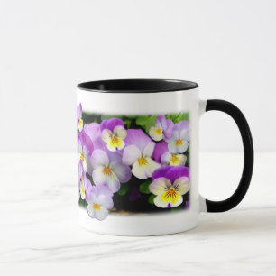 Taza Dainty Violas ~ Ringer Mug