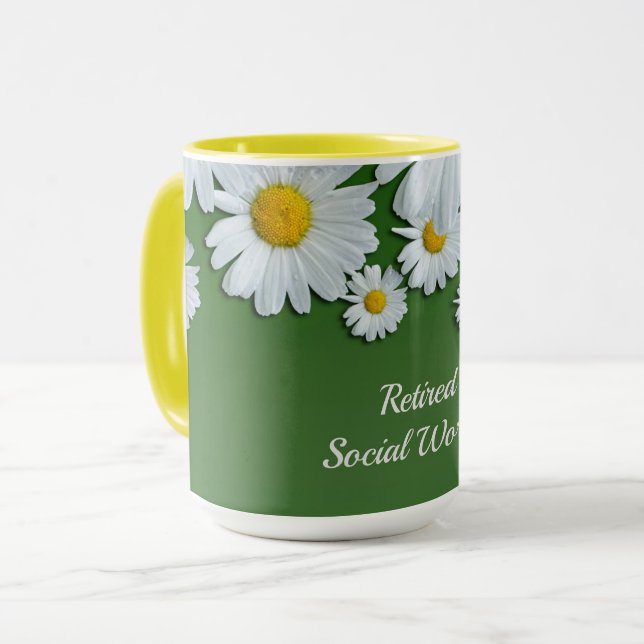 Taza Daisies Design, trabajador social jubilado (Anverso izquierdo)