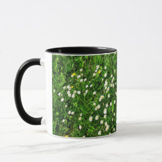 Taza Daisies en la hierba