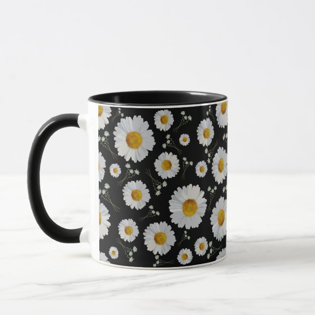 Taza Daisies en negro (Izquierda)