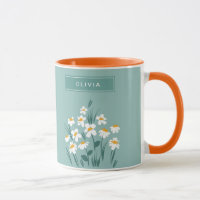 Daisy floral moderno personalizado lindo y elegant